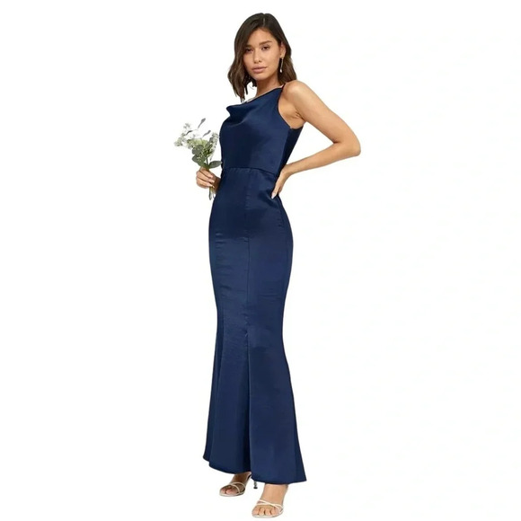 Chi Chi London Marissa Dress  NWT | Navy | Size 6 - Picture 1 of 7